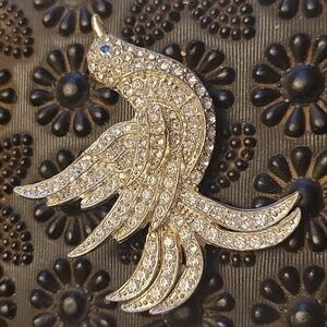 Stunning Pave Bird Brooch